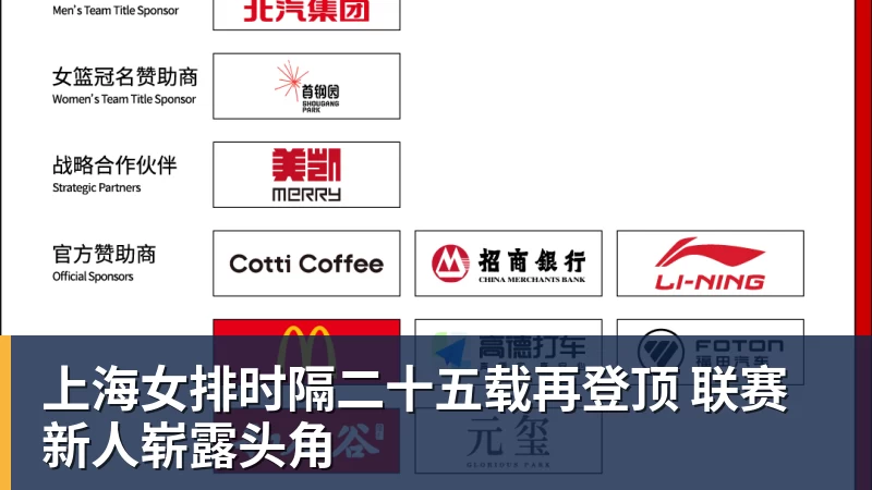 上海女排时隔二十五载再登顶 联赛新人崭露头角